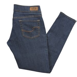 Signature by Levi Strauss Pull On Mid-Rise Skinny Jeans 12M Blue Distressed